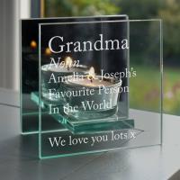 Personalised Definition Mirrored Glass Tea Light Candle Holder Extra Image 2 Preview
